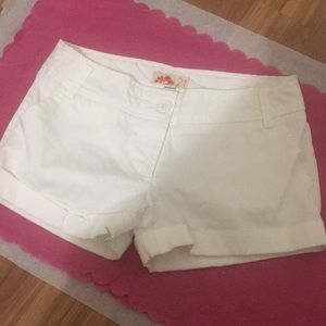 Forever 21 women white cuffed shorts